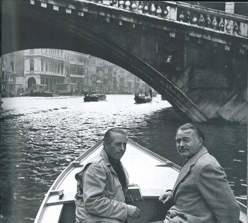 Two men in a boat